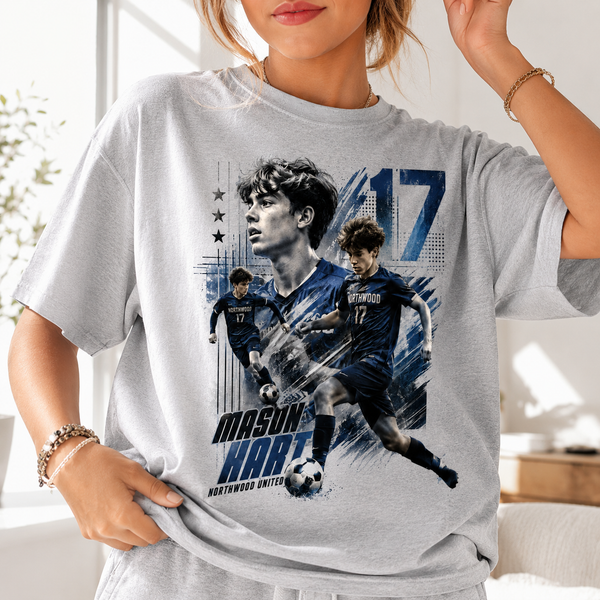 Custom Soccer Dad Shirt, Personalized Player Graphic Tee With Name & Number