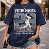Custom Sports Photo Shirt, Personalized Player Name Number Tee, Youth Athlete Apparel, Picture Design