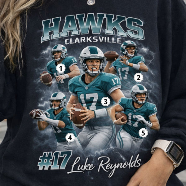 Custom Football Player Shirt, Personalized Sports Tee, Custom Game Day Shirt, Custom Soccer Team Tee, Athlete Photo