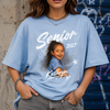 Personalized Senior Photo Shirt 2027, Vintage Graduate Picture Tee, Class of 2027