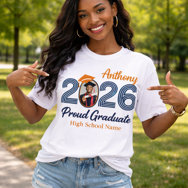 Custom Graduation 2026 Shirt, Personalized Class of 2026 Senior Tee, Matching Family Graduation Gift