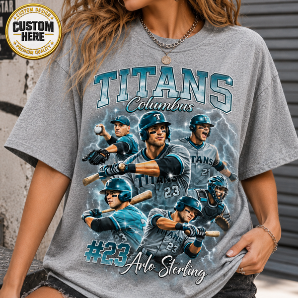 Personalized Baseball Shirt, Vintage 90s Bootleg Tee, Custom Photo Design, Sports Lover Apparel, Graphic Top