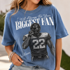 Custom Photo Football Player Shirt, Retro Bootleg Style, I'll Always Be Your Biggest Fan Tee