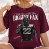 Custom Photo Football Player Shirt, Retro Bootleg Style, I'll Always Be Your Biggest Fan Tee