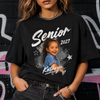 Personalized Senior Photo Shirt 2027, Vintage Graduate Picture Tee, Class of 2027