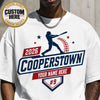 Custom Baseball Shirt, Personalized Team Tee, Player Name Design, Cooperstown Apparel, Youth Fan Top