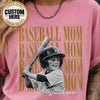 Custom Baseball Mom Shirt, Kid Name Photo Tee, Baseball Mama Apparel, Sports Mom Top, Game Day Outfit