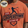 Custom Baseball Shirt, Personalized Team Tee, Player Name Design, Cooperstown Apparel, Youth Fan Top
