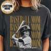 Custom Baseball Mom Shirt, Kid Name Photo Tee, Baseball Mama Apparel, Sports Mom Top, Game Day Outfit