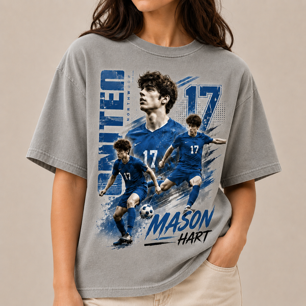 Personalized Soccer Player Shirt, Custom Team Name Tee, School Spirit Style