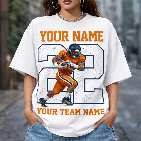 Custom Sport Photo Shirt, Personalized Player Name & Number Tee, Baseball Football Volleyball