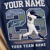 Custom Sports Photo Shirt, Personalized Player Name Number Tee, Youth Athlete Apparel, Picture Design