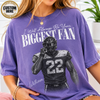 Custom Photo Football Player Shirt, Retro Bootleg Style, I'll Always Be Your Biggest Fan Tee