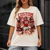 Custom Football Family Shirt, Personalized Player Photo Tee With Name & Number