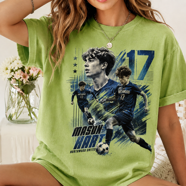 Custom Soccer Dad Shirt, Personalized Player Graphic Tee With Name & Number