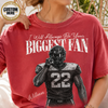 Custom Photo Football Player Shirt, Retro Bootleg Style, I'll Always Be Your Biggest Fan Tee