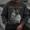 Personalized Dad Photo Shirt, Custom Father Portrait Graphic Tee, Trendy Father’s Day Gift