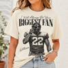 Custom Photo Football Player Shirt, Retro Bootleg Style, I'll Always Be Your Biggest Fan Tee