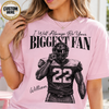 Custom Photo Football Player Shirt, Retro Bootleg Style, I'll Always Be Your Biggest Fan Tee
