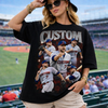 Custom Baseball Player Shirt, Personalized Name Tee, Retro Bootleg Style