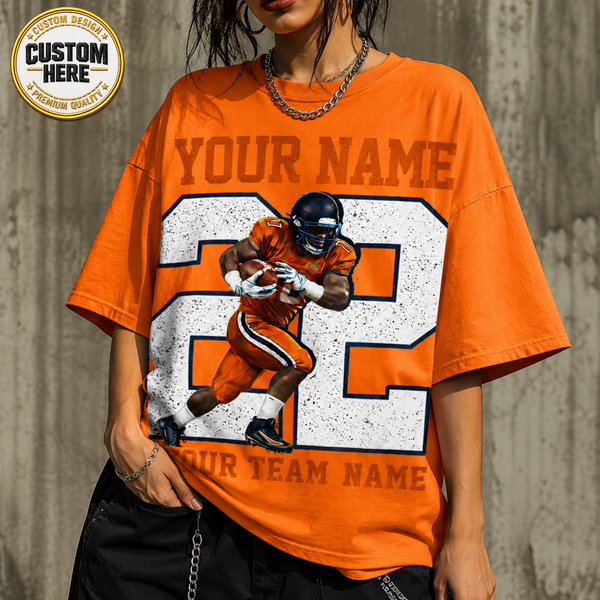 Custom Sport Photo Shirt, Personalized Player Name & Number Tee, Baseball Football Volleyball