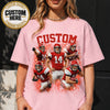 Custom Football Family Shirt, Personalized Player Photo Tee With Name & Number
