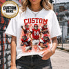 Custom Football Family Shirt, Personalized Player Photo Tee With Name & Number