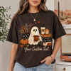 Personalized Fall Ghost Shirt, Custom Halloween Pumpkin Spice Tee