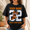 Custom Sport Photo Shirt, Personalized Player Name & Number Tee, Baseball Football Volleyball