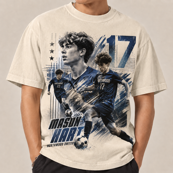 Custom Soccer Dad Shirt, Personalized Player Graphic Tee With Name & Number