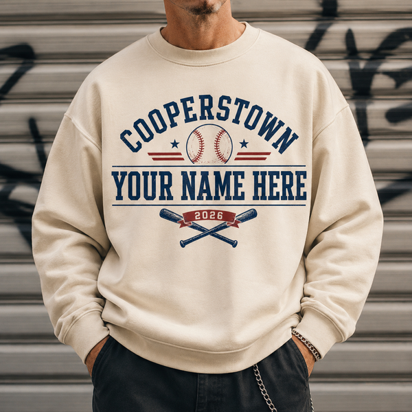 Personalized Baseball Shirt, Custom Cooperstown Team Tee, Retro Tournament Style 2026