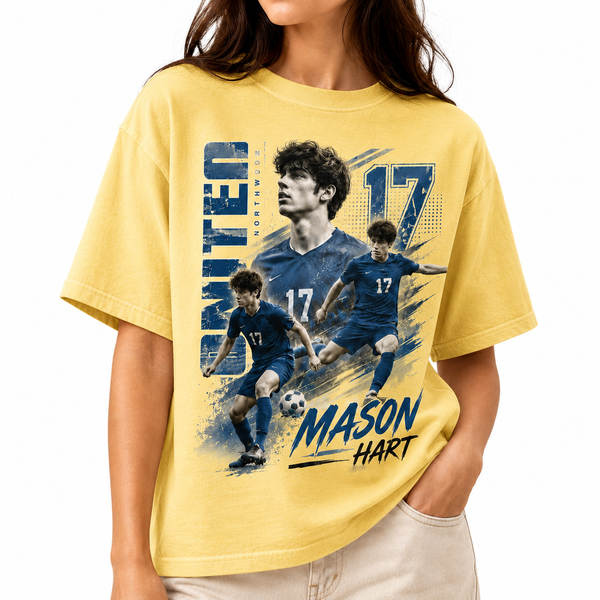 Personalized Soccer Player Shirt, Custom Team Name Tee, School Spirit Style