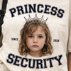 Princess Security Shirt, Custom Photo Girl Dad Tee, Personalized Father Daughter Apparel