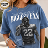 Custom Photo Football Player Shirt, Retro Bootleg Style, I'll Always Be Your Biggest Fan Tee
