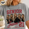 Custom 2027 Senior Football Mom Bootleg Shirt, Player Photo Tee With Name & Jersey Number