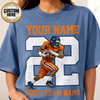 Custom Sport Photo Shirt, Personalized Player Name & Number Tee, Baseball Football Volleyball