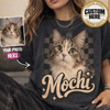 Personalized Dog Shirt, Vintage 90s Bootleg Tee, Pet Photo Name Design, Custom Cat Portrait Graphic