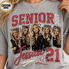 Custom 2027 Senior Football Mom Bootleg Shirt, Player Photo Tee With Name & Jersey Number