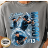 Custom Baseball Shirt, Baseball Player Photo Tee, Team Name School Shirt, Retro 90s Bootleg Graphic Tee