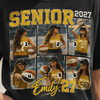 Senior Night 2027 Football Mom Shirt, Personalized Player Photo Tee