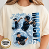 Custom Baseball Shirt, Baseball Player Photo Tee, Team Name School Shirt, Retro 90s Bootleg Graphic Tee