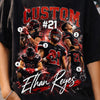Custom Football Shirt, Personalized Family Player Photo Tee With Name & Number