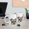 Cute Schnauzer Dog Print Ceramic Coffee Tea Mug Cup with Handle Gift 11oz