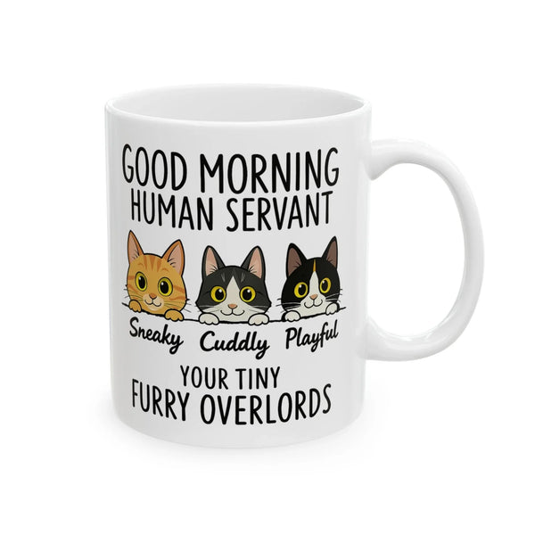 Funny Cat Mug 11oz – Cute Kitten Ceramic Coffee Cup Gift for Cat Lovers & Friend