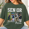 Custom Senior Baseball Mom Shirt 2027, Personalized Player Photo Tee With Name & Number