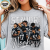 Custom 90s Bootleg Senior Football Mom Shirt, Retro Player Photo Tee