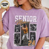 Custom Baseball Senior Mom Shirt, Vintage Player Photo Collage Bootleg Tee