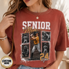 Custom Baseball Senior Mom Shirt, Vintage Player Photo Collage Bootleg Tee
