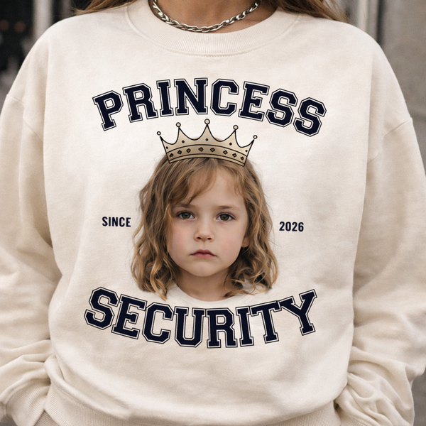 Princess Security Shirt, Custom Photo Girl Dad Tee, Personalized Father Daughter Apparel