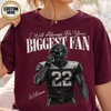 Custom Photo Football Player Shirt, Retro Bootleg Style, I'll Always Be Your Biggest Fan Tee